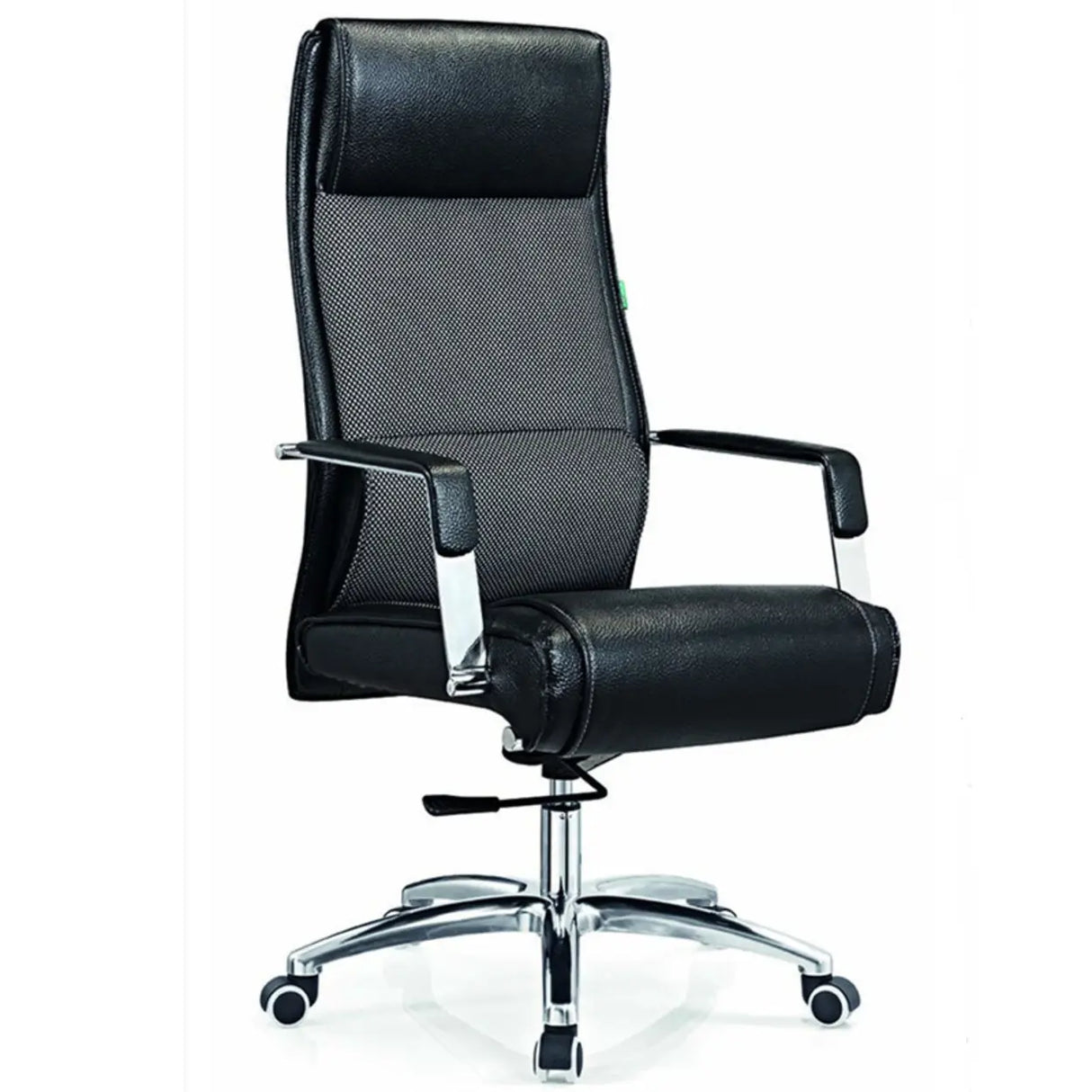 Cocoa Calfskin Ergonomic Office Chair with Headrest Image - 3