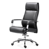 Cocoa Calfskin Ergonomic Office Chair with Headrest Image - 4
