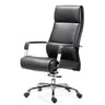Cocoa Calfskin Ergonomic Office Chair with Headrest Image - 4