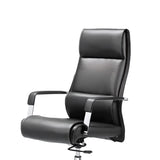 Cocoa Calfskin Ergonomic Office Chair with Headrest Image - 6