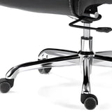 Cocoa Calfskin Ergonomic Office Chair with Headrest Image - 7