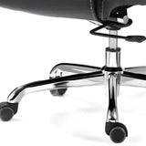 Cocoa Calfskin Ergonomic Office Chair with Headrest Image - 7