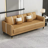 Coffee Anti Cat Scratch Leather Square Arm Pillow Sofa Image - 13
