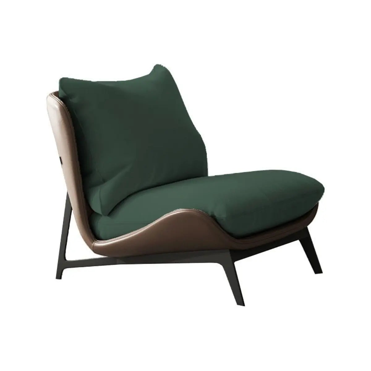 Coffee-Beige Dove Velvet Pillow Back Latex Side Chair Image - 12