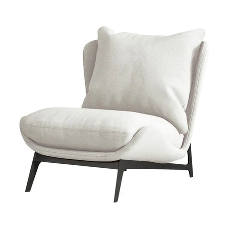 Coffee-Beige Dove Velvet Pillow Back Latex Side Chair Image - 2