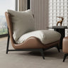 Coffee-Beige Dove Velvet Pillow Back Latex Side Chair Image - 3