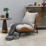 Coffee-Beige Dove Velvet Pillow Back Latex Side Chair Image - 5