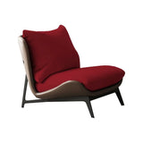 Coffee-Beige Dove Velvet Pillow Back Latex Side Chair Image - 9
