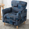 Coffee Cotton Flared Arm Fixed Back Foam Fill Arm Chair Image - 20