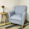 Coffee Cotton Flared Arm Fixed Back Foam Fill Arm Chair Image - 21