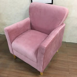 Coffee Cotton Flared Arm Fixed Back Foam Fill Arm Chair Image - 24