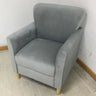 Coffee Cotton Flared Arm Fixed Back Foam Fill Arm Chair Image - 25