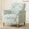 Coffee Cotton Flared Arm Fixed Back Foam Fill Arm Chair Image - 28