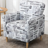 Coffee Cotton Flared Arm Fixed Back Foam Fill Arm Chair Image - 30