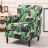 Coffee Cotton Flared Arm Fixed Back Foam Fill Arm Chair Image - 31
