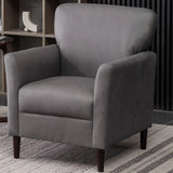 Coffee Cotton Flared Arm Fixed Back Foam Fill Arm Chair Image - 33