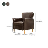 Coffee Cotton Flared Arm Fixed Back Foam Fill Arm Chair Image - 36