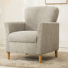 Coffee Cotton Flared Arm Fixed Back Foam Fill Arm Chair Image - 8