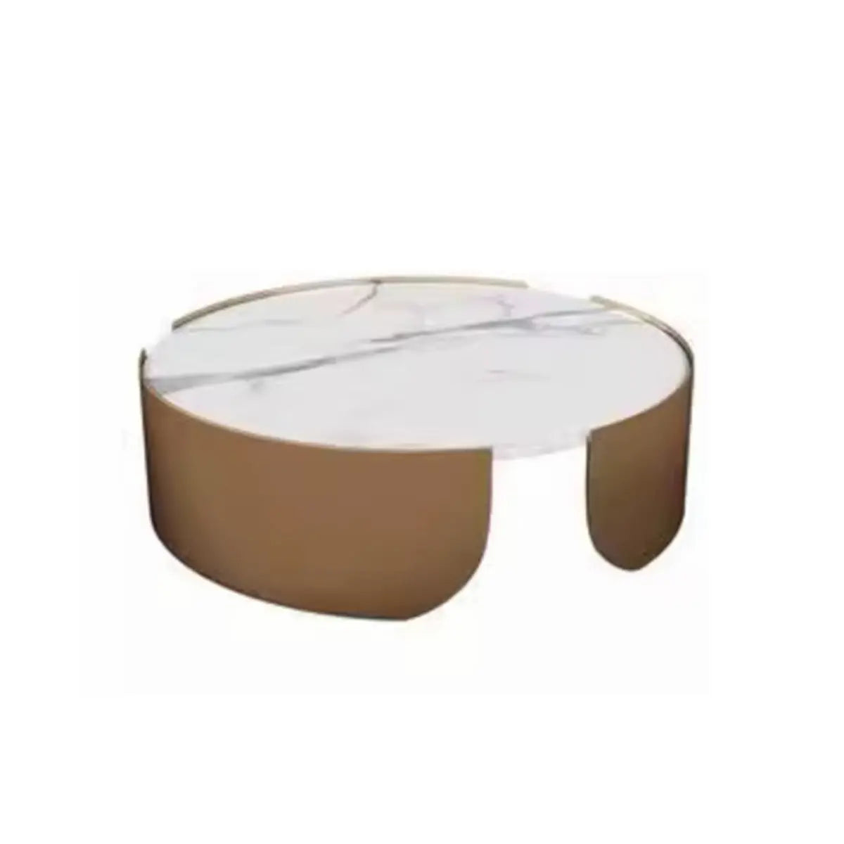 Coffee Curved Leather Sofa Seating Group with Pillow Image - 11