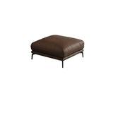 Coffee Scratch Resistant Top Layer Leather Latex Sofa Image - 2