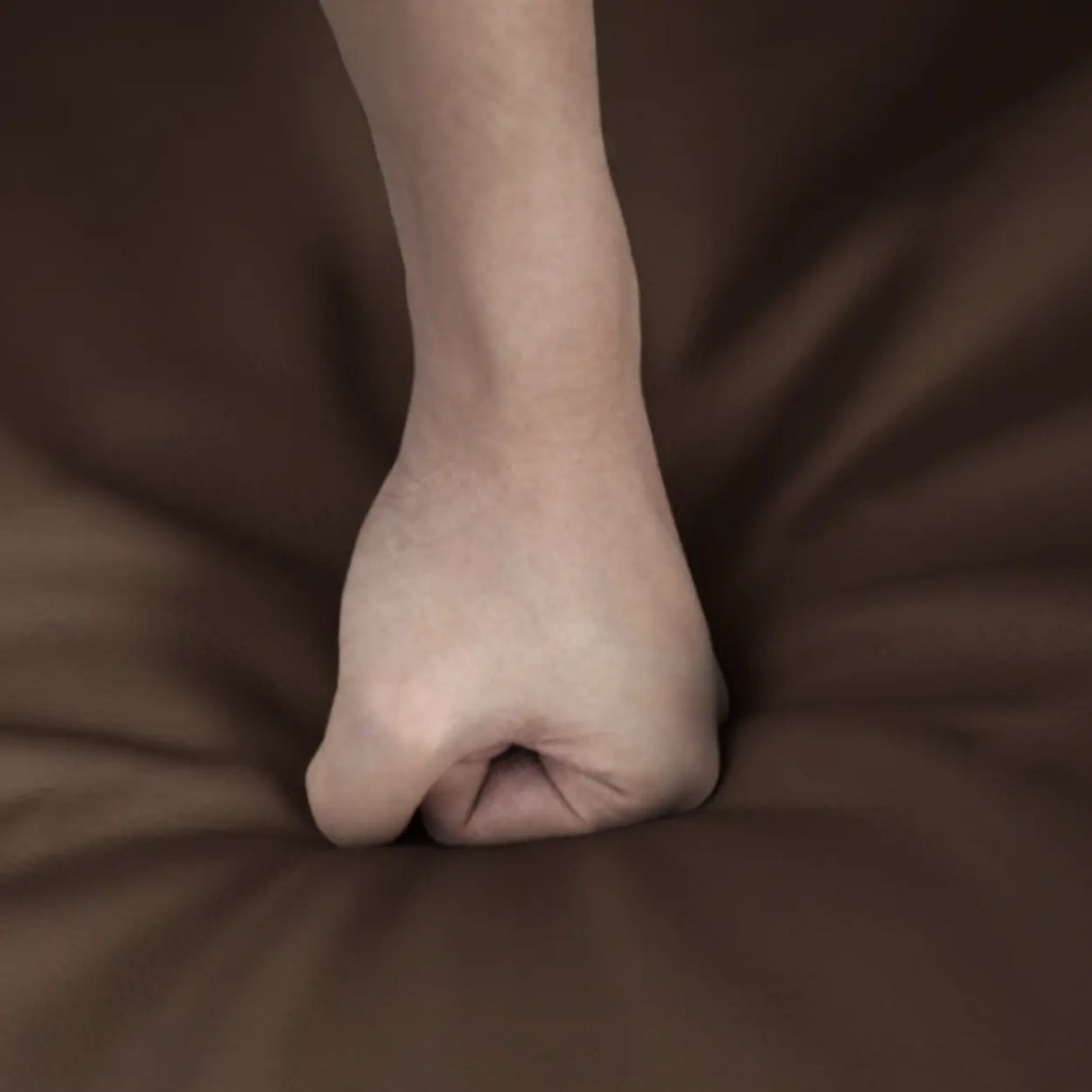 Coffee Scratch Resistant Top Layer Leather Latex Sofa Image - 9