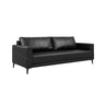 Coffee Waterproof Faux Leather Upholstered Back Sofa Image - 5