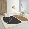 Color Block Scandinavian Polyester Rectangle Area Rug Image - 2