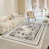 Color Block Scandinavian Rectangle Soft Cream Area Rug Image - 2