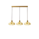 Colorful 3-Light Floral Glass Island Ceiling Lights Image - 5