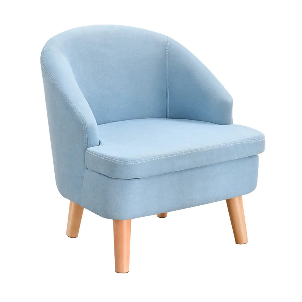 Colorful Flannel Curved Back Accent Chair with Slipcover Image - 11