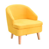 Colorful Flannel Curved Back Accent Chair with Slipcover Image - 12
