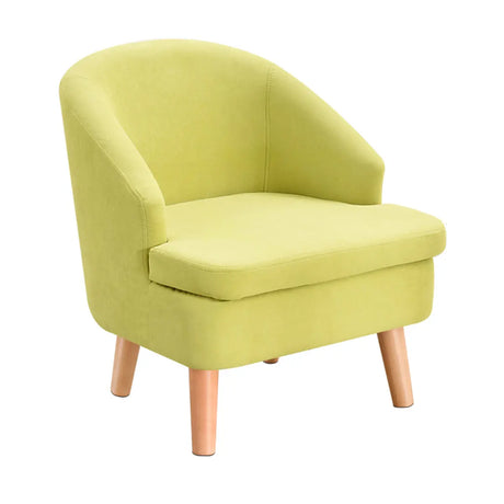 Colorful Flannel Curved Back Accent Chair with Slipcover Image - 2