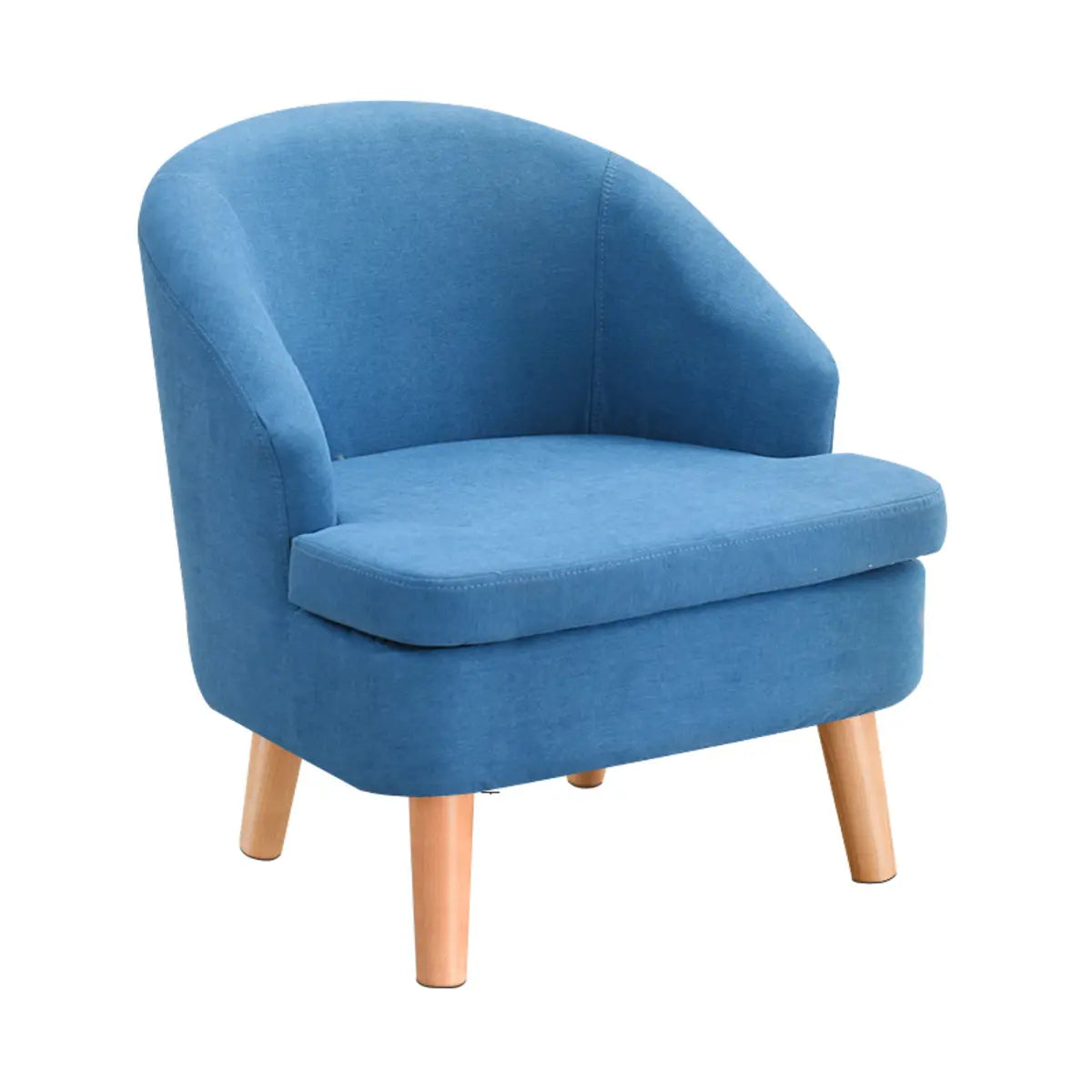 Colorful Flannel Curved Back Accent Chair with Slipcover Image - 3
