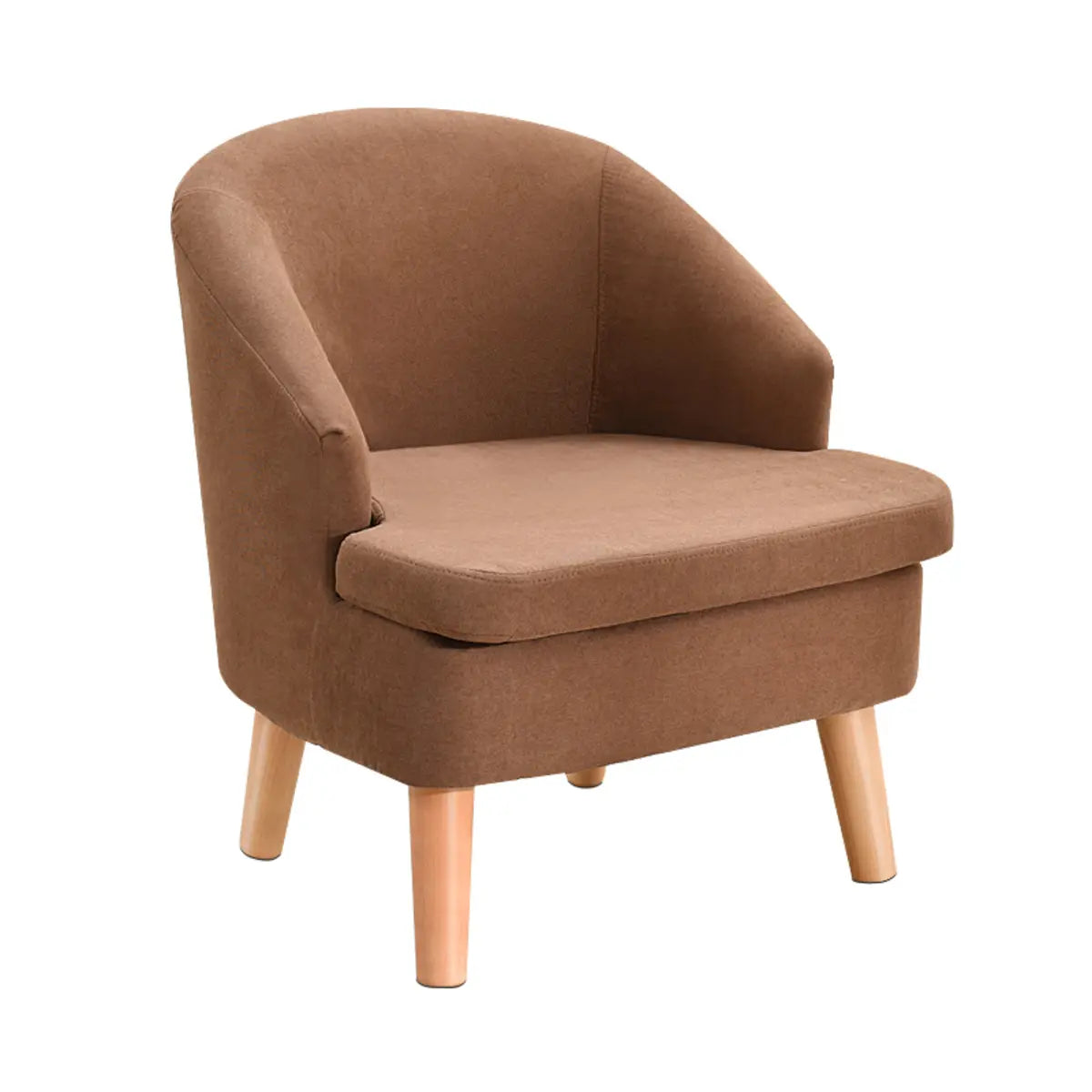 Colorful Flannel Curved Back Accent Chair with Slipcover Image - 5