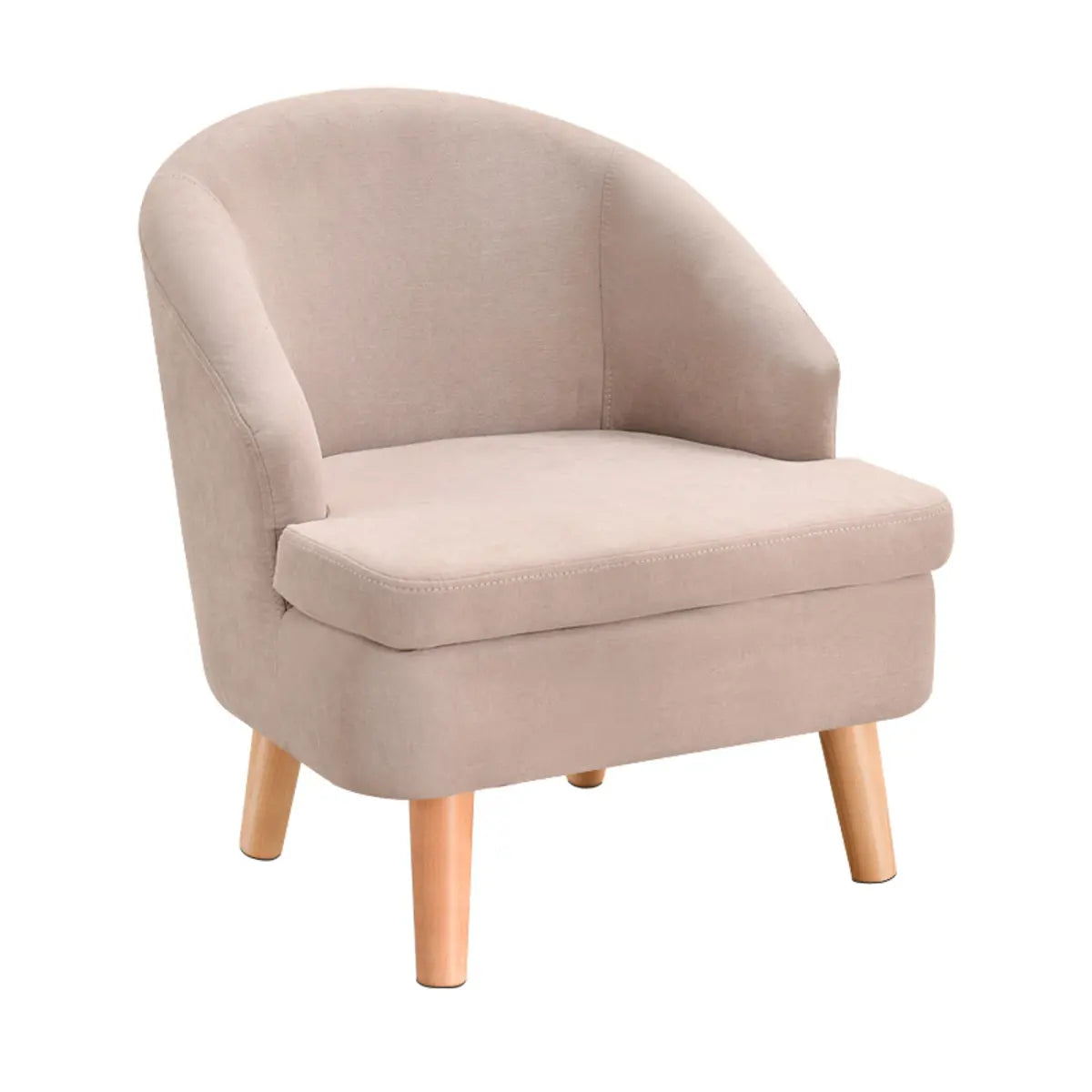 Colorful Flannel Curved Back Accent Chair with Slipcover Image - 7