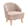 Colorful Flannel Curved Back Accent Chair with Slipcover Image - 7