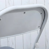 Colorful Foldable Armless Metal Home Low-Back Office Chair Image - 13