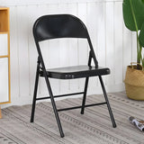 Colorful Foldable Armless Metal Home Low-Back Office Chair Image - 17