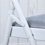 Colorful Foldable Armless Metal Home Low-Back Office Chair Image - 18