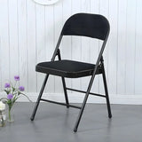 Colorful Foldable Armless Metal Home Low-Back Office Chair Image - 2