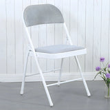 Colorful Foldable Armless Metal Home Low-Back Office Chair Image - 22