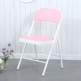 Colorful Foldable Armless Metal Home Low-Back Office Chair Image - 26