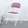 Colorful Foldable Armless Metal Home Low-Back Office Chair Image - 31