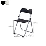 Colorful Foldable Armless Metal Home Low-Back Office Chair Image - 39