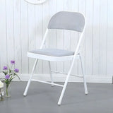 Colorful Foldable Armless Metal Home Low-Back Office Chair Image - 4