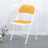 Colorful Foldable Armless Metal Home Low-Back Office Chair Image - 6