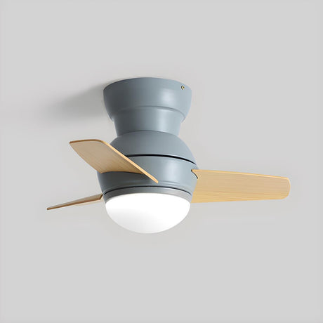 Colorful Kids Room 3-Blade LED Ceiling Fan with Light Image - 2