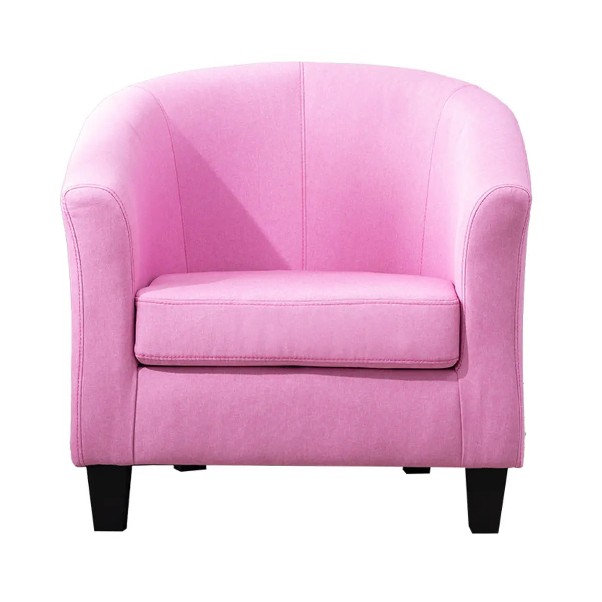 Colorful Linen Fixed Back Barrel Chair with Slipcover Image - 10