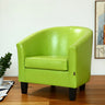 Colorful Linen Fixed Back Barrel Chair with Slipcover Image - 18