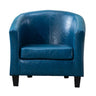 Colorful Linen Fixed Back Barrel Chair with Slipcover Image - 20